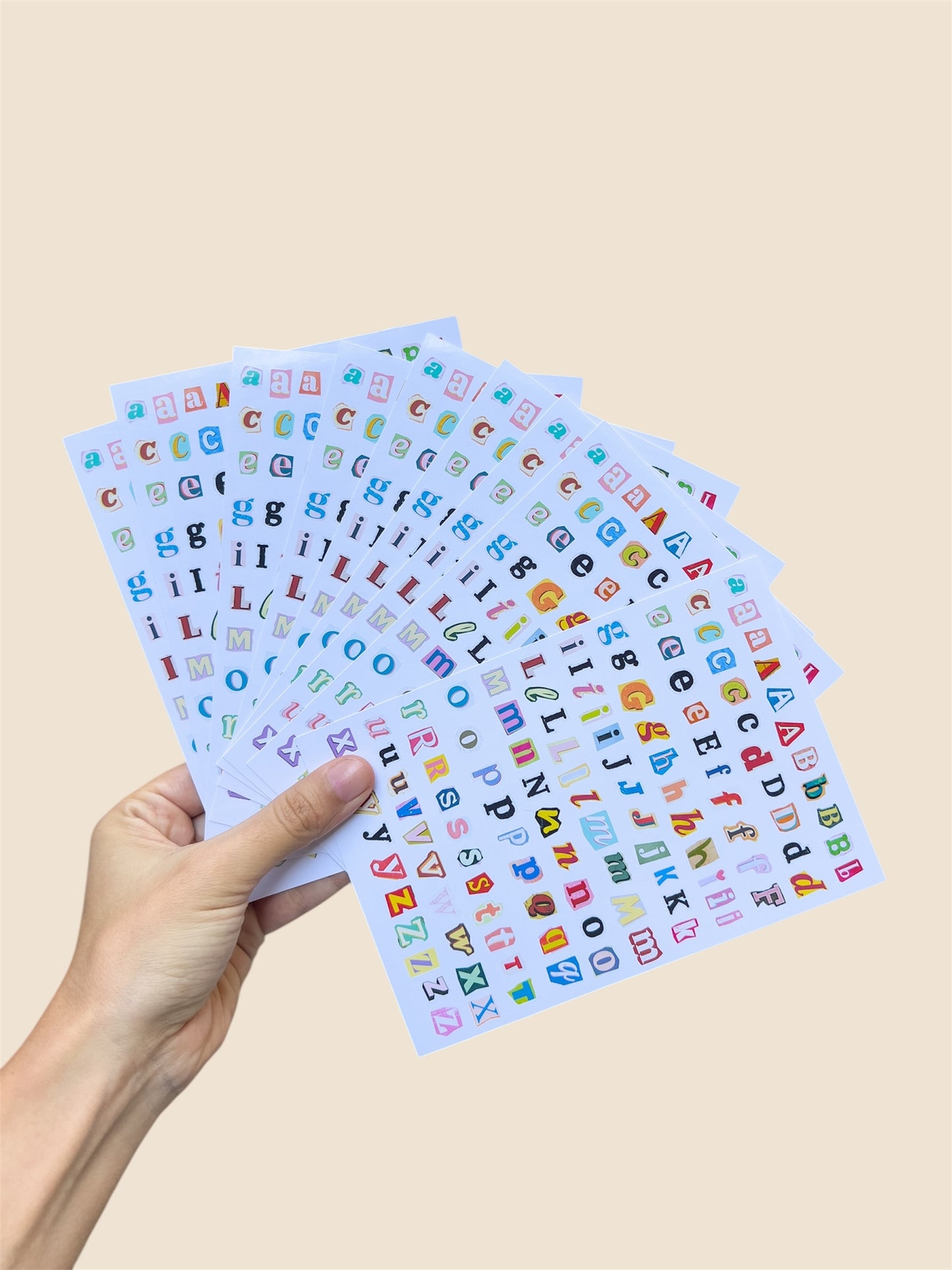 110 Stickers Letras Collage