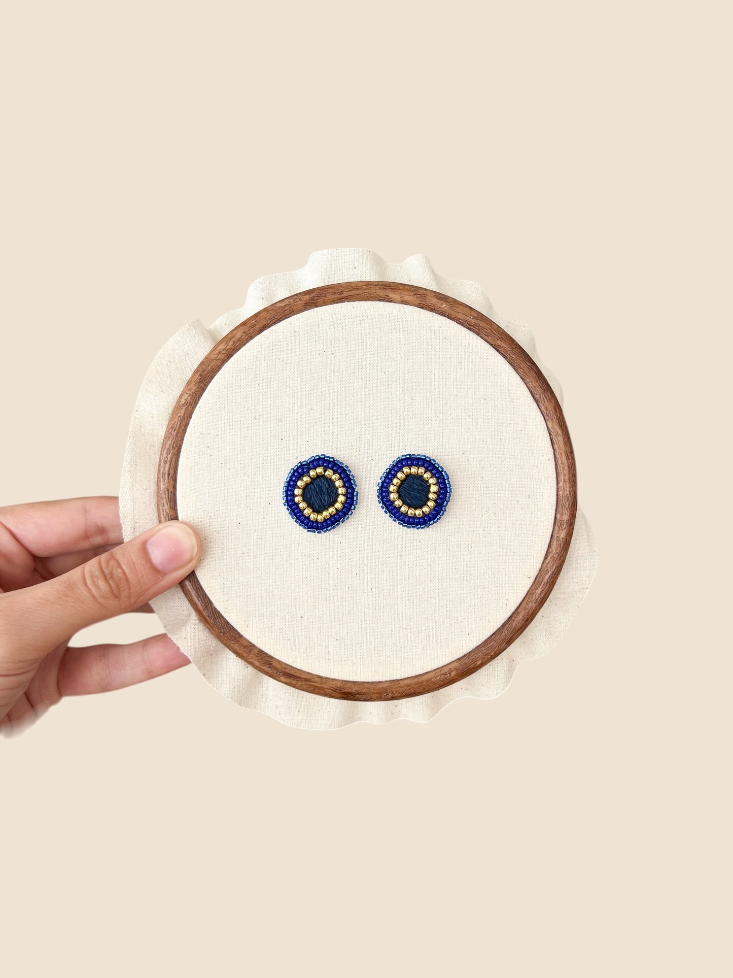 Aros Bordado de Mostacillas