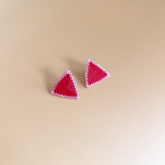 Aros Moira en Rojo + Rosado