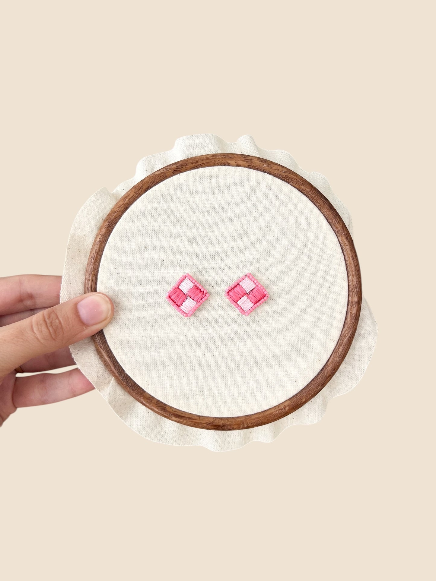 Aros Bordado de Mostacillas