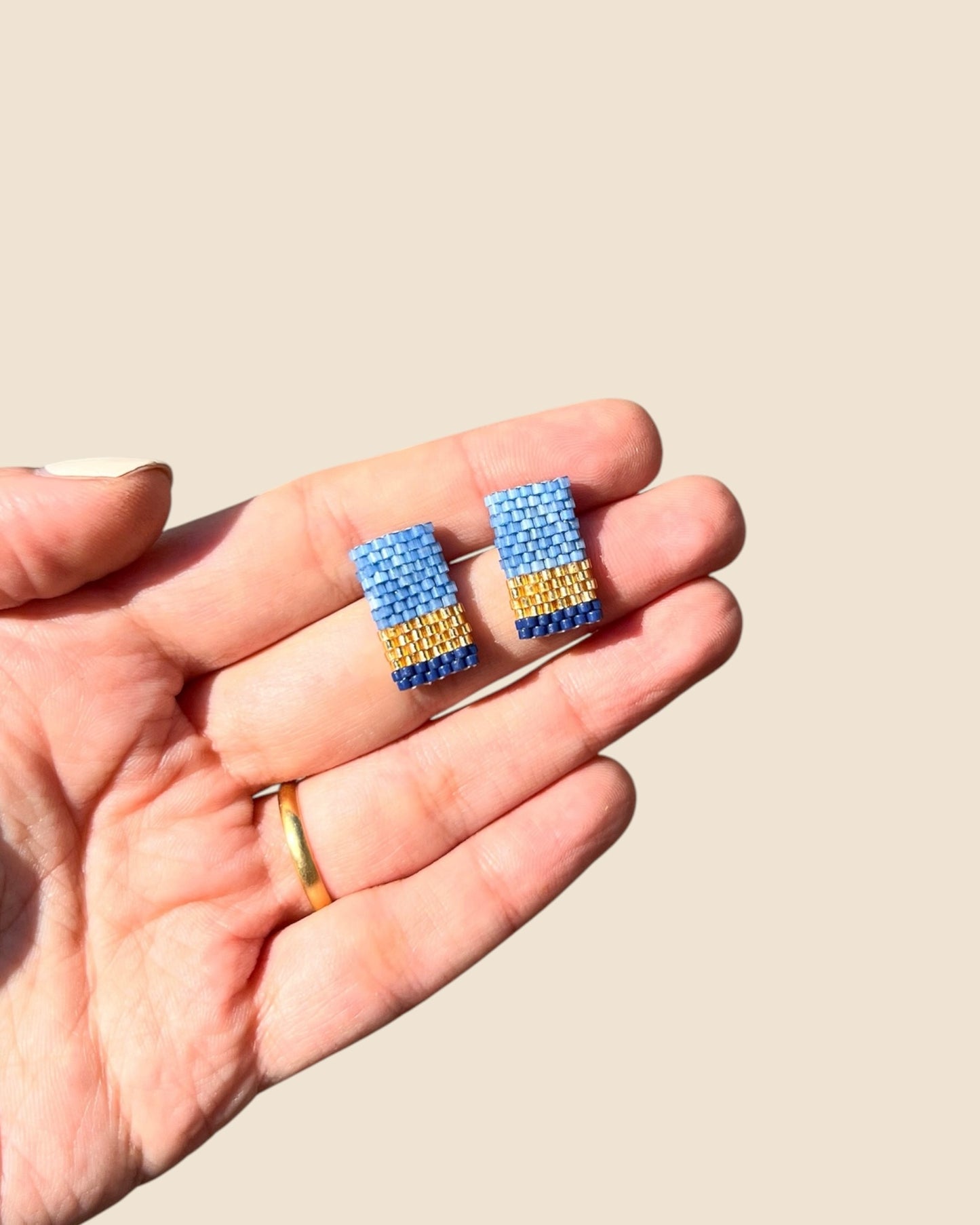 Aros rectangulares Mini Azul