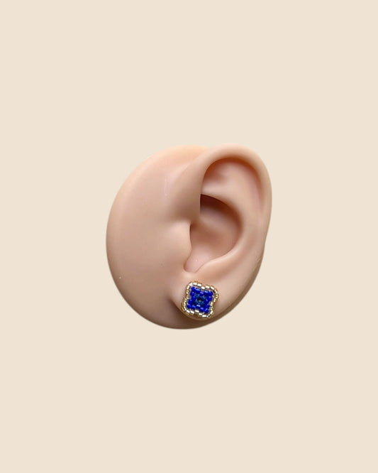 Aros cuadrados Mini Azul