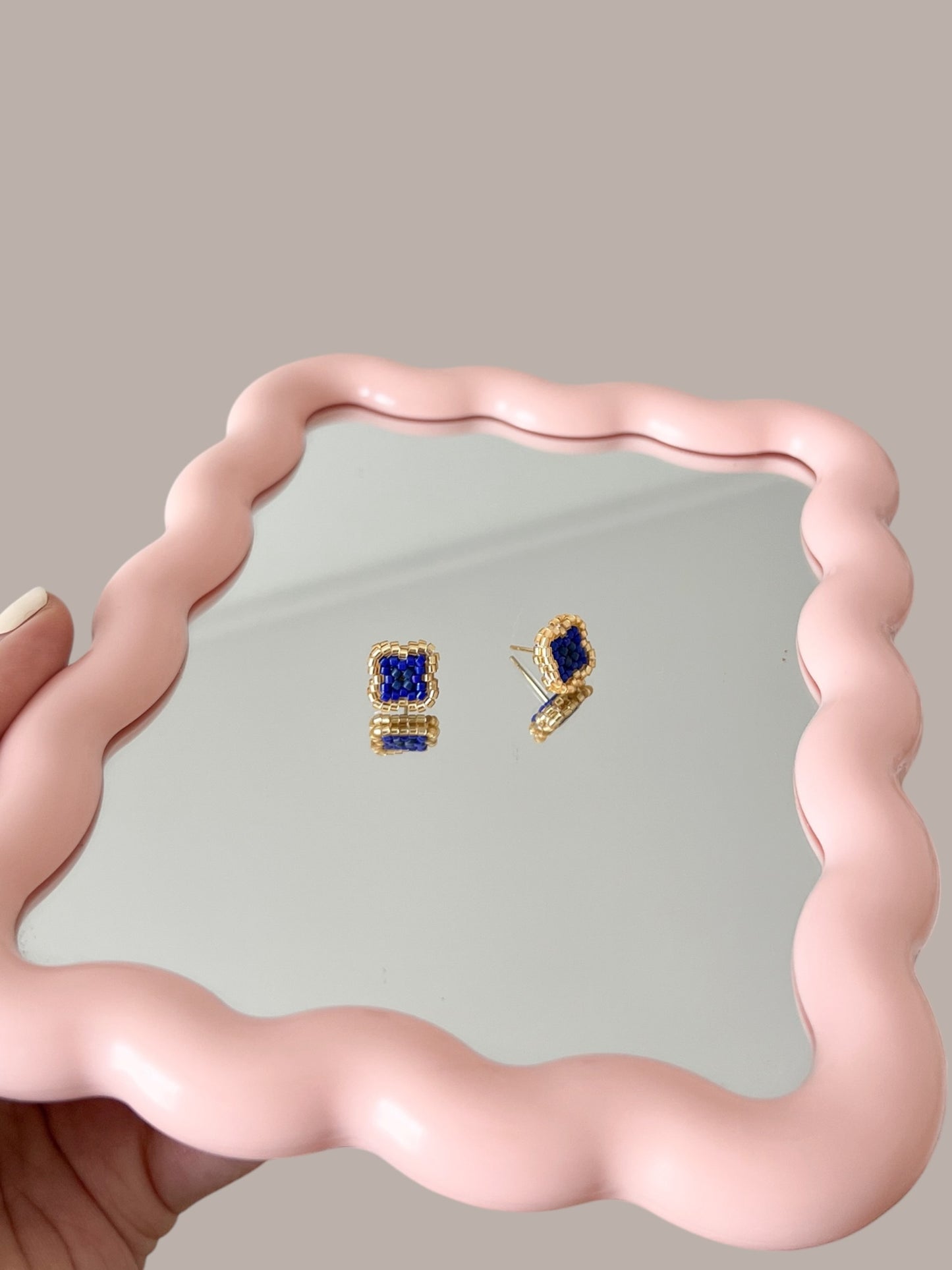 Aros cuadrados Mini Azul
