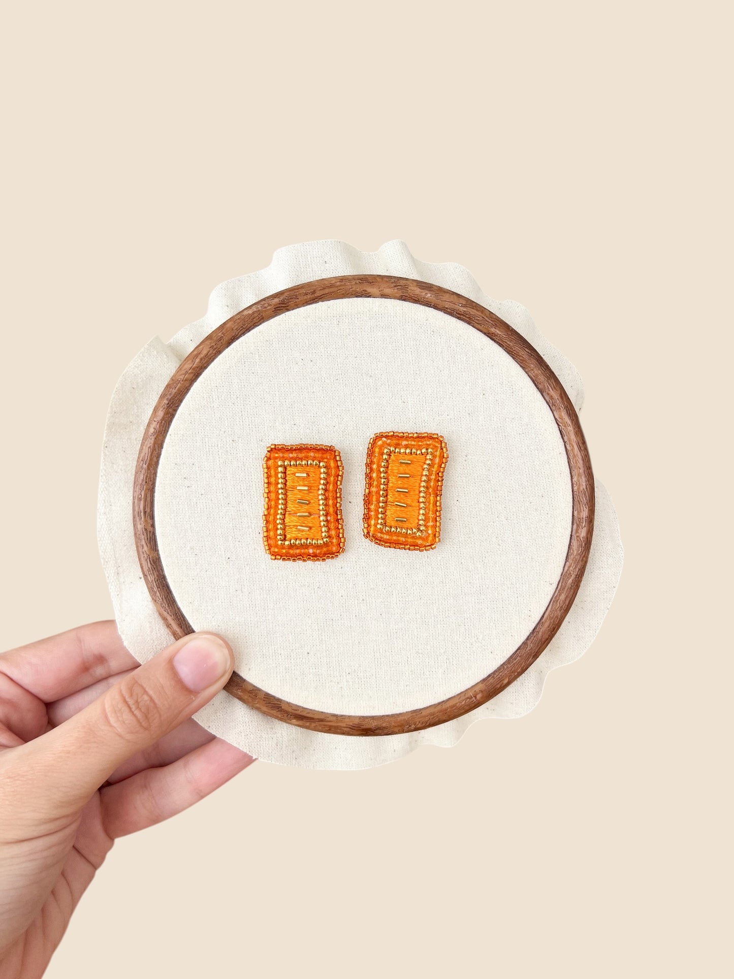 Aros Bordado de Mostacillas