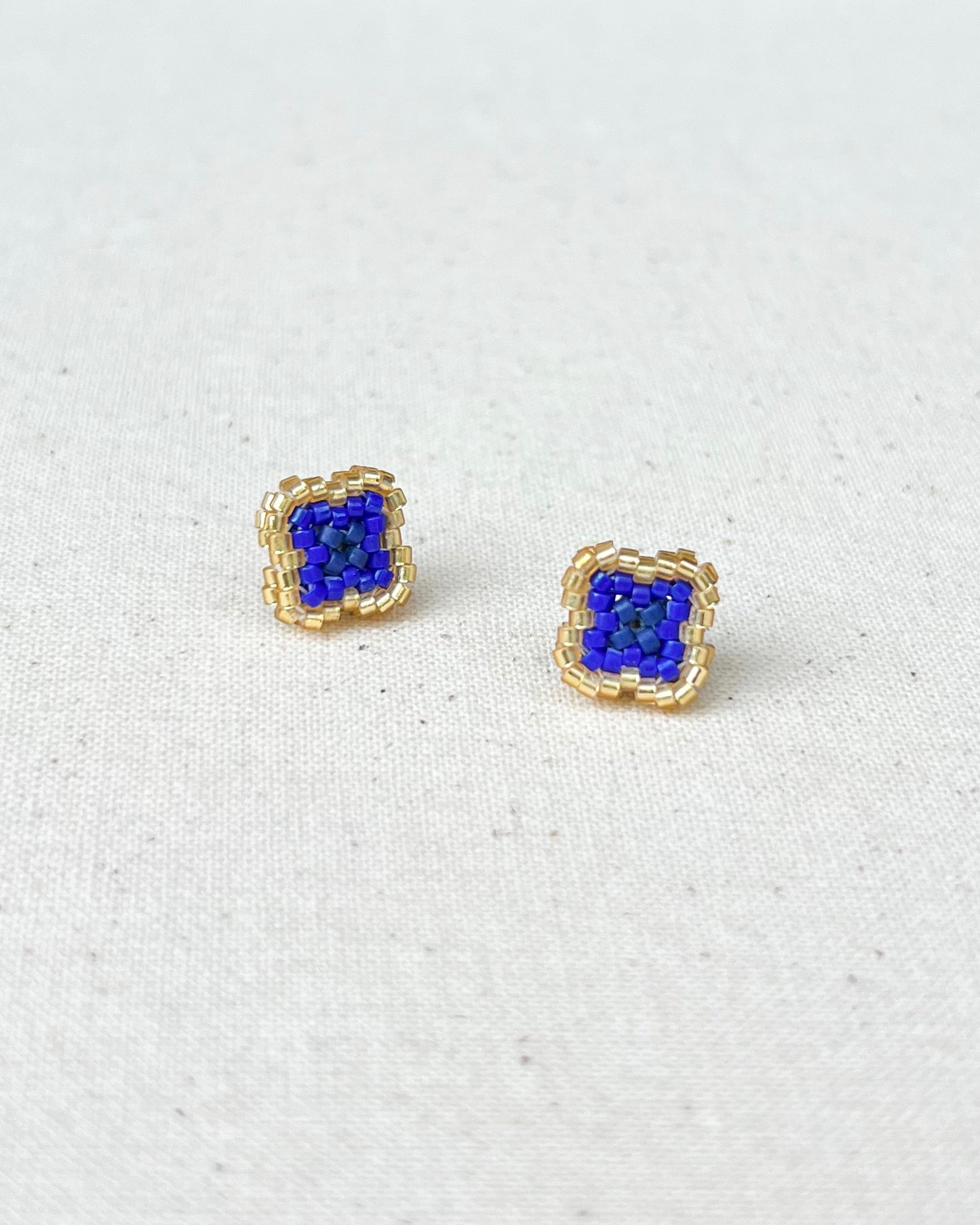 Aros cuadrados Mini Azul