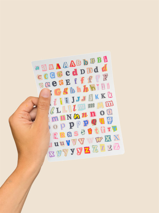 110 Stickers Letras Collage