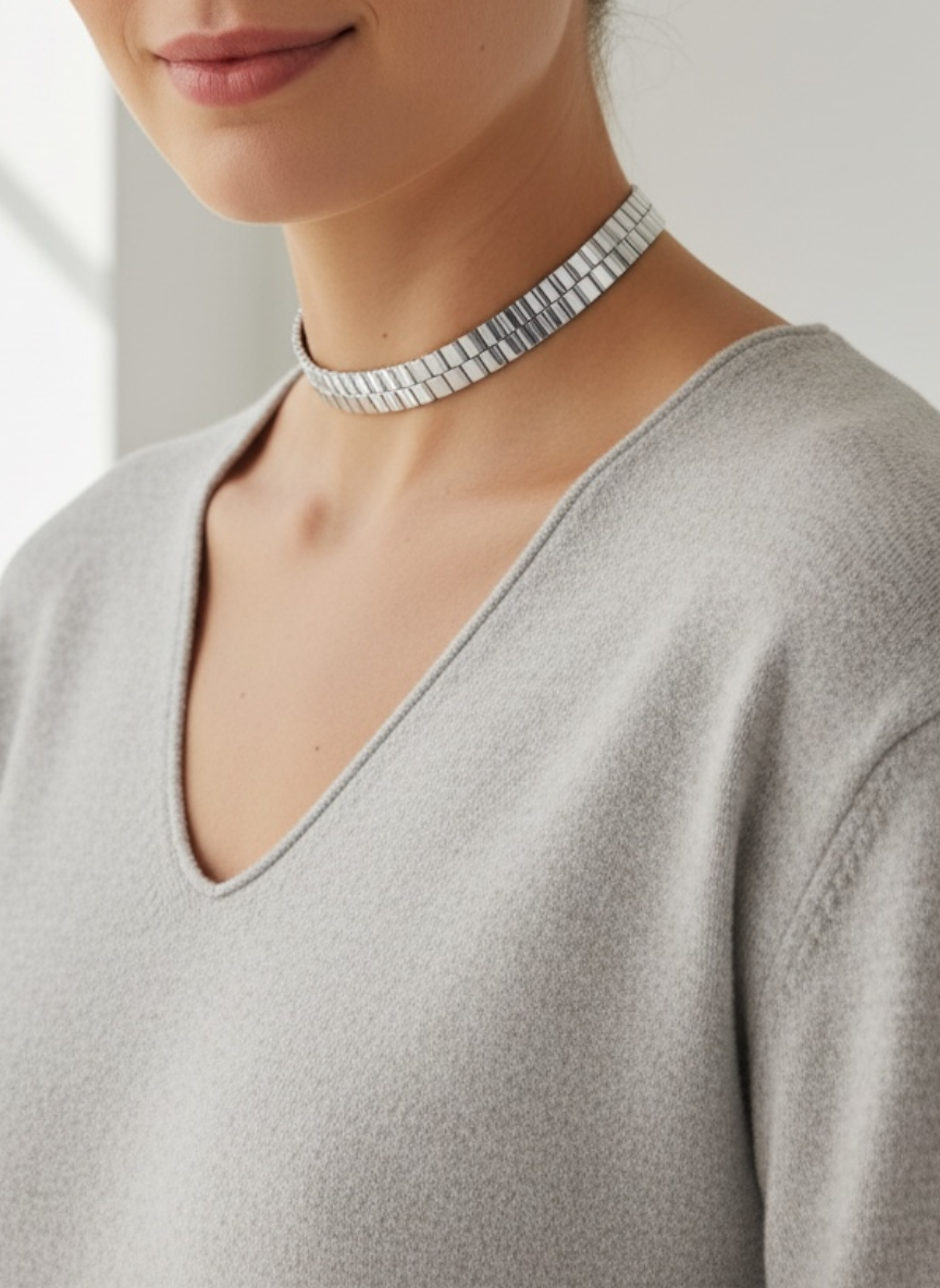 Choker Plateado